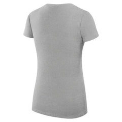 Golden State Warriors G-III 4Her by Carl Banks Women's Super-Slim Fit Lightweight Filigree Logo V-Neck T-Shirt Heather Gray
