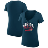 Florida Panthers G-III 4Her by Carl Banks Women's Super-Slim Fit Lightweight Filigree Logo V-Neck T-Shirt – Navy | NHL Clearance