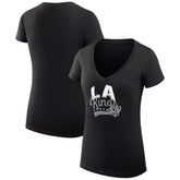 Los Angeles Kings G-III 4Her by Carl Banks Women's Super-Slim Fit Lightweight Filigree Logo V-Neck T-Shirt – Black | NHL online