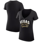 Vegas Golden Knights G-III 4Her by Carl Banks Women's Super-Slim Fit Lightweight Filigree Logo V-Neck T-Shirt – Black | NHL Lifestyle