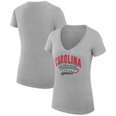 Carolina Hurricanes G-III 4Her by Carl Banks Women's Super-Slim Fit Lightweight Filigree Logo V-Neck T-Shirt – Gray | NHL on sale