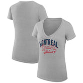 Montreal Canadiens G-III 4Her by Carl Banks Women's Super-Slim Fit Lightweight Filigree Logo V-Neck T-Shirt – Gray | NHL online