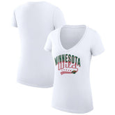 Minnesota Wild G-III 4Her by Carl Banks Women's Super-Slim Fit Lightweight Filigree Logo V-Neck T-Shirt – White | NHL online