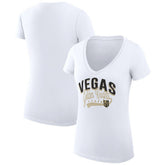 Vegas Golden Knights G-III 4Her by Carl Banks Women's Super-Slim Fit Lightweight Filigree Logo V-Neck T-Shirt – White | NHL on sale