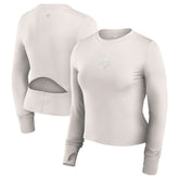 Minnesota Vikings Women's Studio Fitted Long Sleeve Gym Top - White - Fanatics