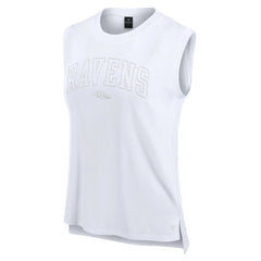 Baltimore Ravens Women's Studio Gym Tank Top - White - Fanatics