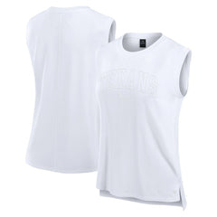 Houston Texans Women's Studio Gym Tank Top - White - Fanatics