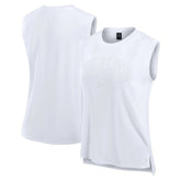 Philadelphia Eagles Women's Studio Gym Tank Top - White - Fanatics