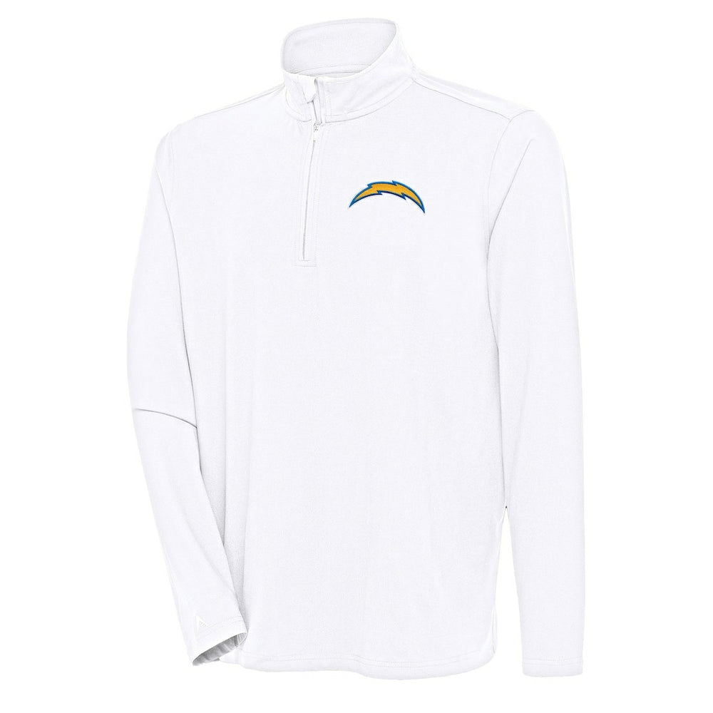 Los Angeles Chargers Antigua Hunk Quarter-Zip Pullover Top - White - NFL