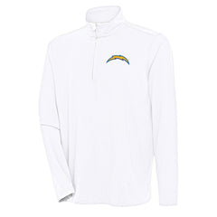 Los Angeles Chargers Antigua Hunk Quarter-Zip Pullover Top - White - NFL
