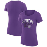 Sacramento Kings G-III 4Her by Carl Banks Women's Super-Slim Fit Lightweight Filigree Logo T-Shirt - Purple
