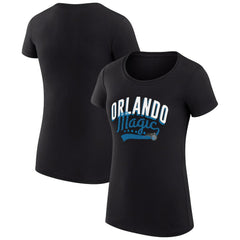 Orlando Magic G-III 4Her by Carl Banks Women's Super-Slim Fit Lightweight Filigree Logo T-Shirt - Black