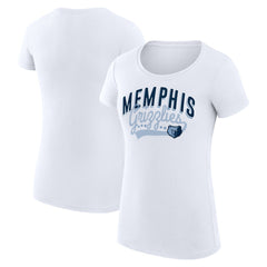Memphis Grizzlies G-III 4Her by Carl Banks Women's Super-Slim Fit Lightweight Filigree Logo T-Shirt - White