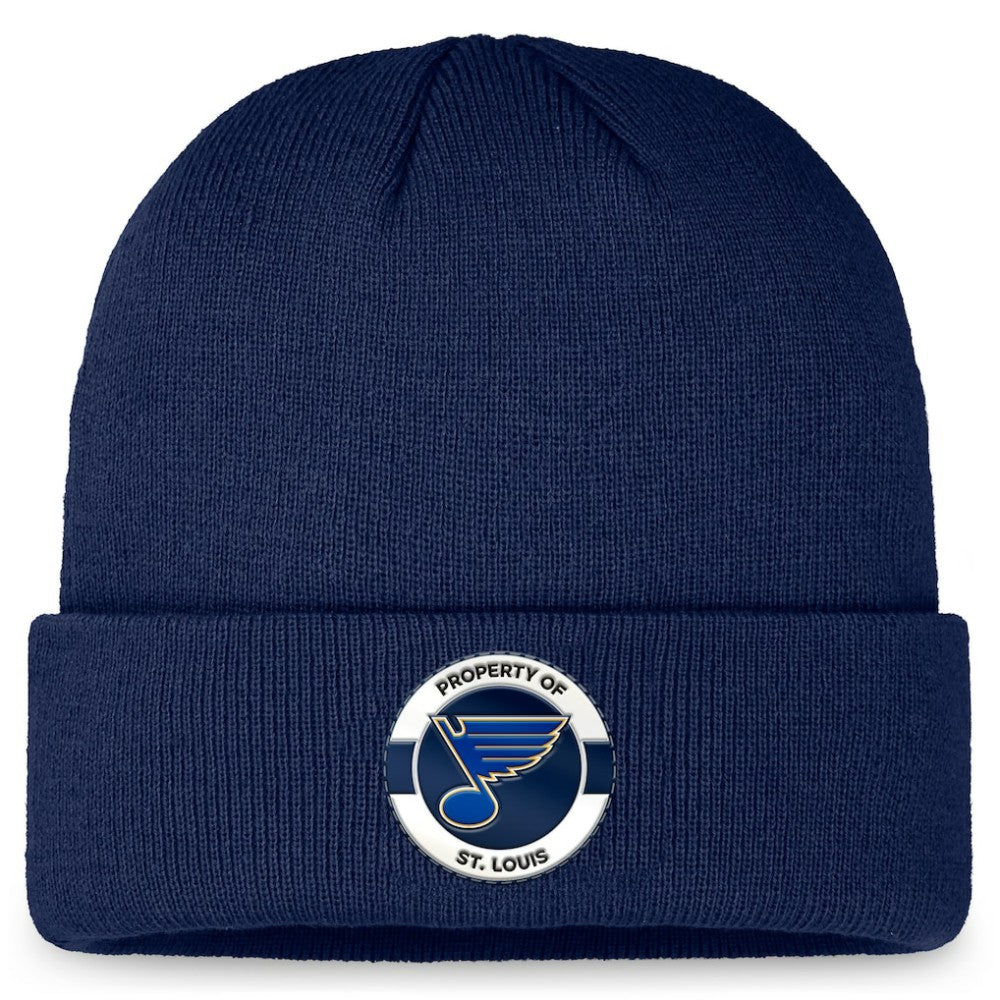 St. Louis Blues Fanatics Authentic Pro Training Camp Cuffed Knit Hat - Navy | Fanatics near me