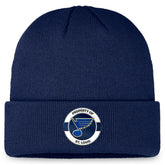 St. Louis Blues Fanatics Authentic Pro Training Camp Cuffed Knit Hat - Navy | Fanatics near me