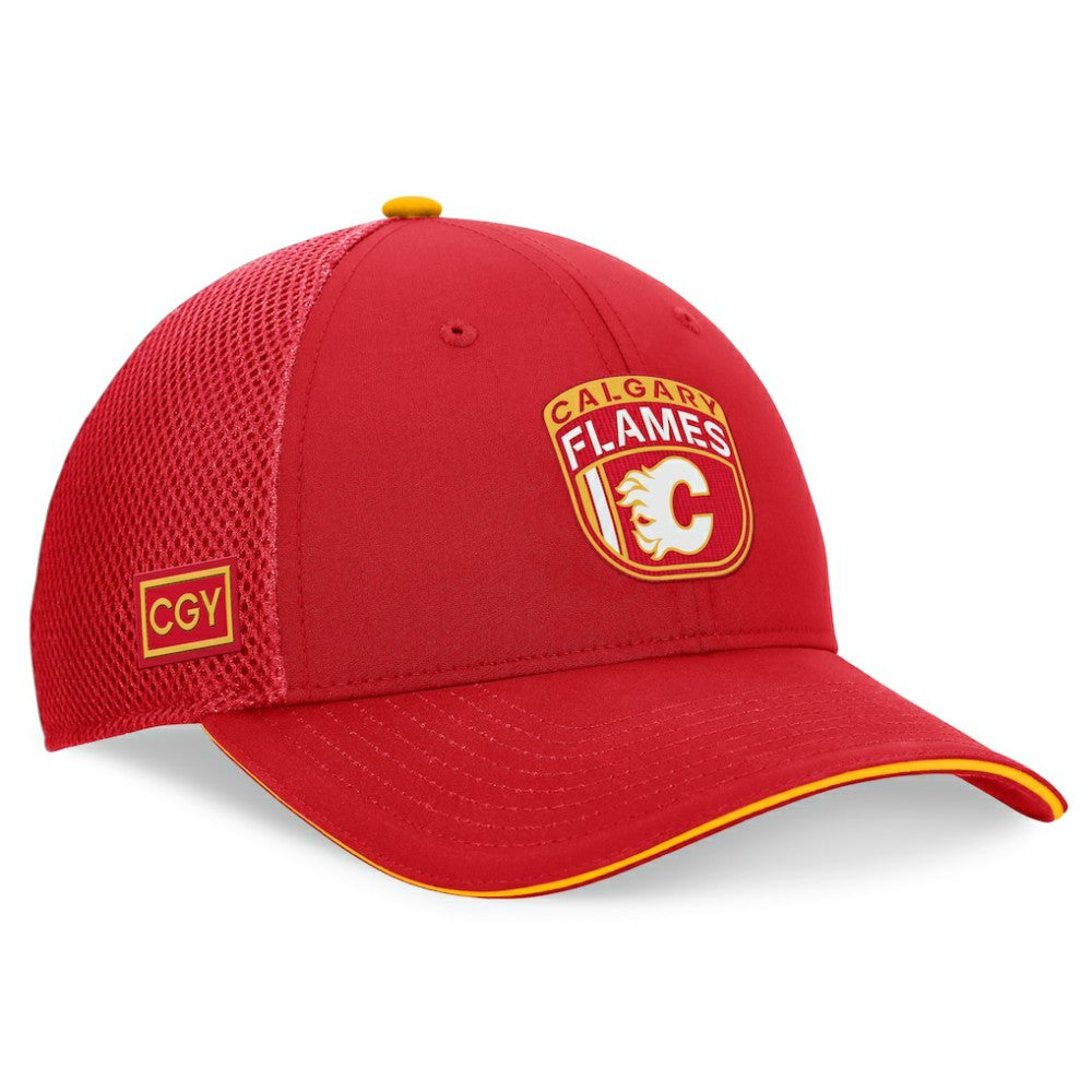 Calgary Flames Fanatics 2024 NHL Draft On Stage Trucker Adjustable Hat - Red | Fanatics online