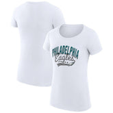 Philadelphia Eagles G-III 4Her by Carl Banks Women's Super-Slim Fit Lightweight Filigree Logo T-Shirt – White - NFL