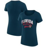 Florida Panthers G-III 4Her by Carl Banks Women's Super-Slim Fit Lightweight Filigree Logo T-Shirt – Navy | NHL near me