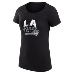 Los Angeles Kings G-III 4Her by Carl Banks Women's Super-Slim Fit Lightweight Filigree Logo T-Shirt – Black | NHL sale