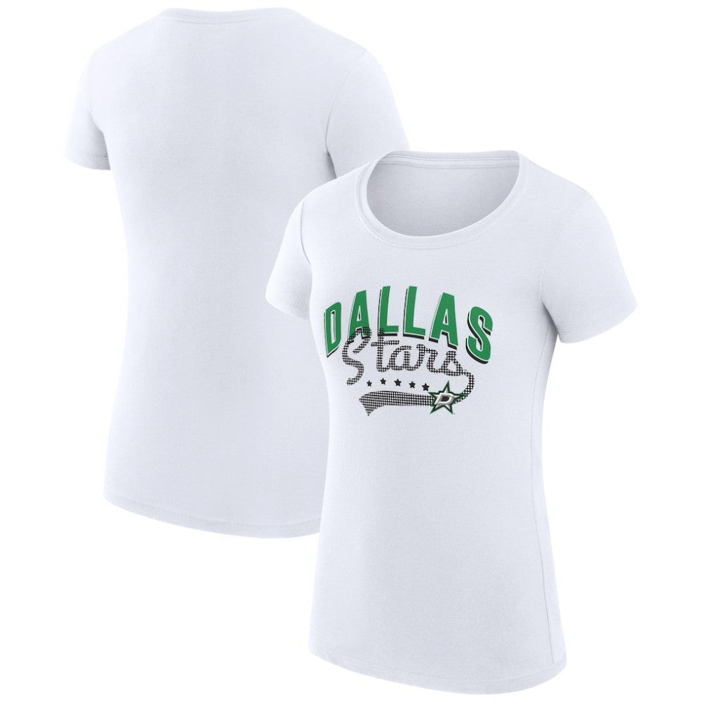 Dallas Stars G-III 4Her by Carl Banks Women's Super-Slim Fit Lightweight Filigree Logo T-Shirt – White | NHL Lifestyle