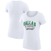 Dallas Stars G-III 4Her by Carl Banks Women's Super-Slim Fit Lightweight Filigree Logo T-Shirt – White | NHL Lifestyle