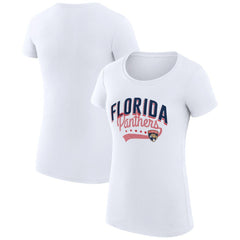 Florida Panthers G-III 4Her by Carl Banks Women's Super-Slim Fit Lightweight Filigree Logo T-Shirt – White | NHL Clearance