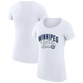 Winnipeg Jets G-III 4Her by Carl Banks Women's Super-Slim Fit Lightweight Filigree Logo T-Shirt – White | NHL Lifestyle