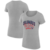 Columbus Blue Jackets G-III 4Her by Carl Banks Women's Super-Slim Fit Lightweight Filigree Logo T-Shirt – Gray | NHL near me