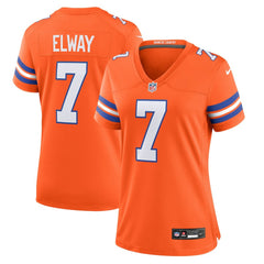 John Elway Denver Broncos Women's Mile High Collection 1977 Throwback Player Game Jersey - Orange - Nike