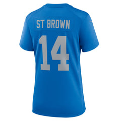 Amon-Ra St. Brown Detroit Lions Women's Alternate Game Jersey - Blue - Nike
