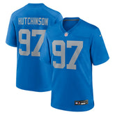 Aidan Hutchinson Detroit Lions Alternate Game Jersey - Blue - Nike