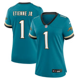 Travis Etienne Jr Jacksonville Jaguars Women's Prowler Throwback Game Jersey - Teal - Nike