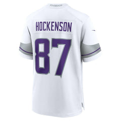 T.J. Hockenson Minnesota Vikings Alternate Game Player Jersey - White - Nike