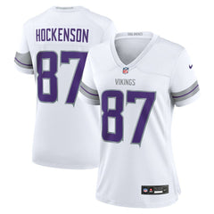 T.J. Hockenson Minnesota Vikings Women's Alternate Game Player Jersey - White - Nike