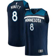 Fanatics Josh Minott Minnesota Timberwolves Fast Break Player Jersey Icon Edition Navy