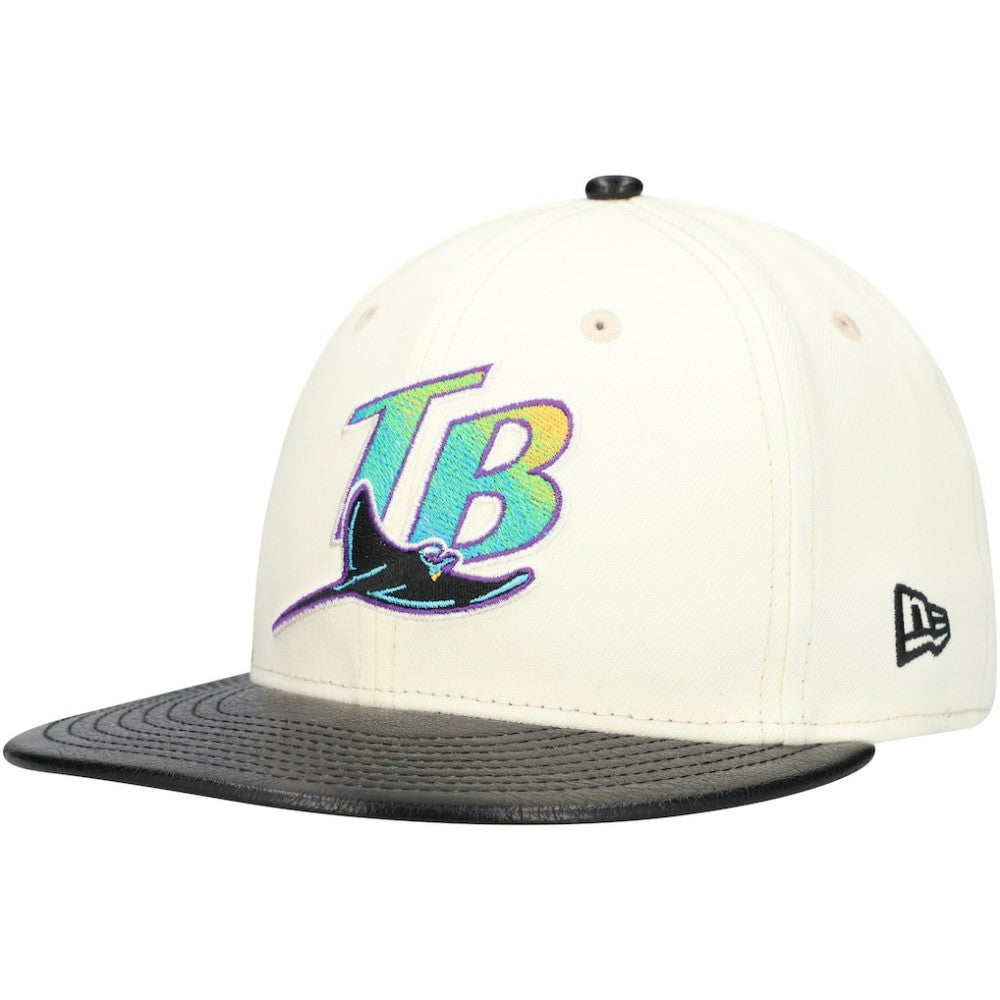 Tampa Bay Rays New Era Game Night Leather Visor 59FIFTY Fitted Hat Sale