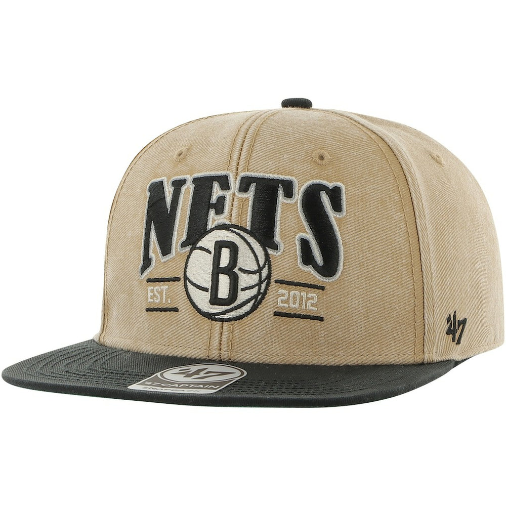 47 brand Brooklyn Nets '47 Chilmark Captain Snapback Khaki/Black