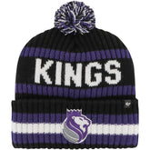 47 brand Sacramento Kings '47 Bering Cuffed Knit Hat with Pom Black