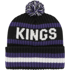 47 brand Sacramento Kings '47 Bering Cuffed Knit Hat with Pom Black
