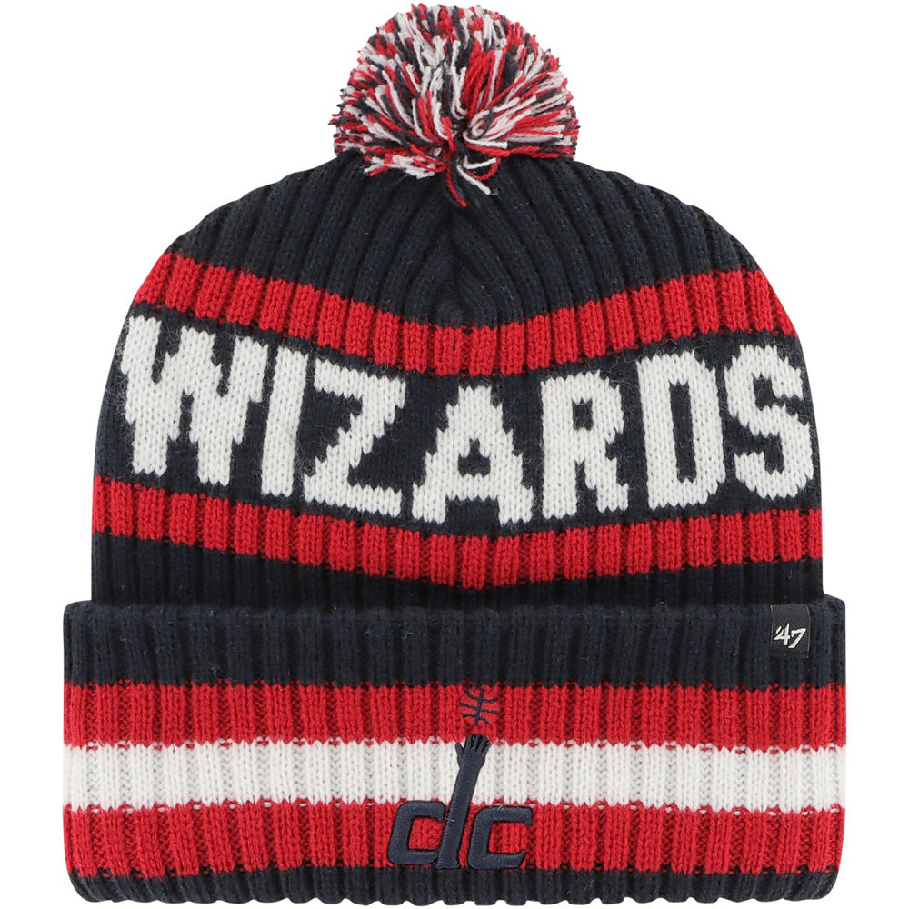 47 brand Washington Wizards '47 Bering Cuffed Knit Hat with Pom Navy
