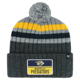 Nashville Predators '47 Stack Patch Cuffed Knit Hat with Pom - Gray | 47 brand on sale