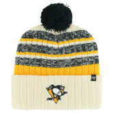 Pittsburgh Penguins '47 Tavern Cuffed Knit Hat with Pom - Cream | 47 brand Clearance