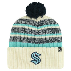 Seattle Kraken '47 Tavern Cuffed Knit Hat with Pom - Cream | 47 brand on sale