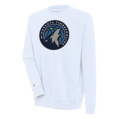 Minnesota Timberwolves Antigua Victory Pullover Sweatshirt White