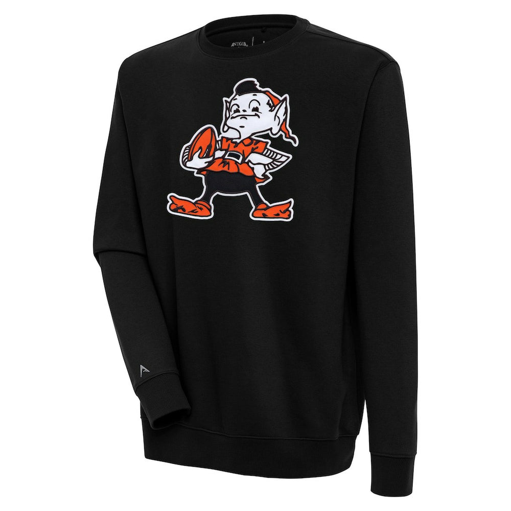 Cleveland Browns Antigua Victory Pullover Sweatshirt - Black - NFL