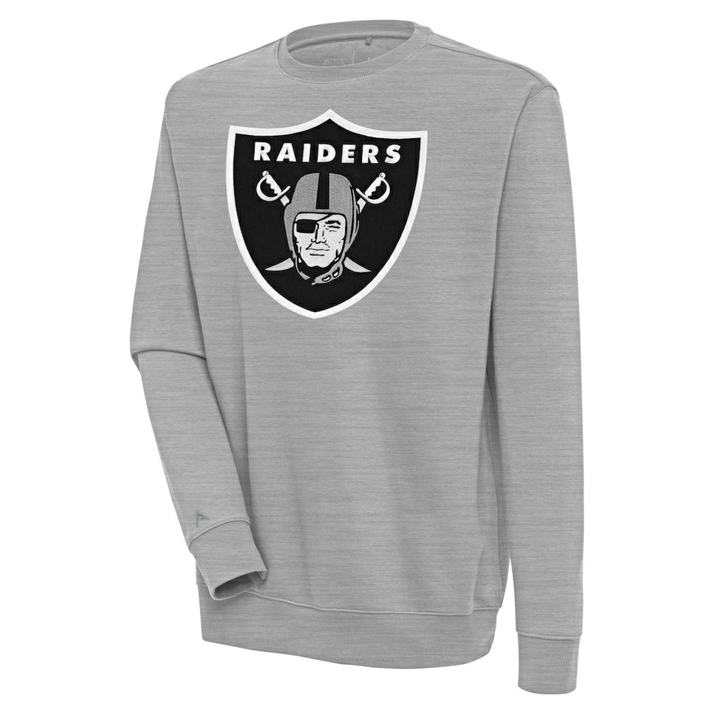 Las Vegas Raiders Antigua Victory Pullover Sweatshirt - Heather Gray - NFL