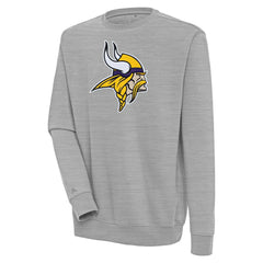 Minnesota Vikings Antigua Victory Pullover Sweatshirt - Heather Gray - NFL