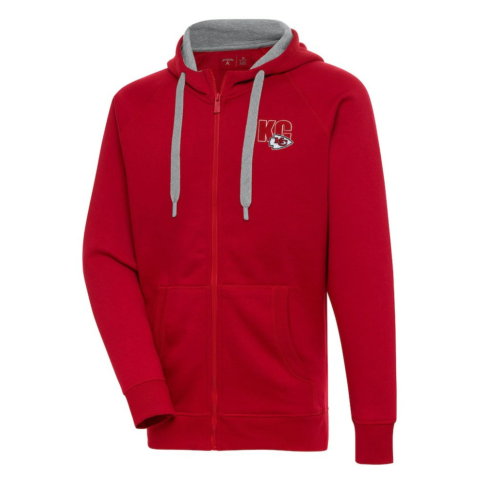 Kansas City Chiefs Antigua Victory Full-Zip Hoodie - Red - NFL