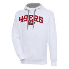 San Francisco 49ers Antigua Victory Pullover Hoodie - White - NFL