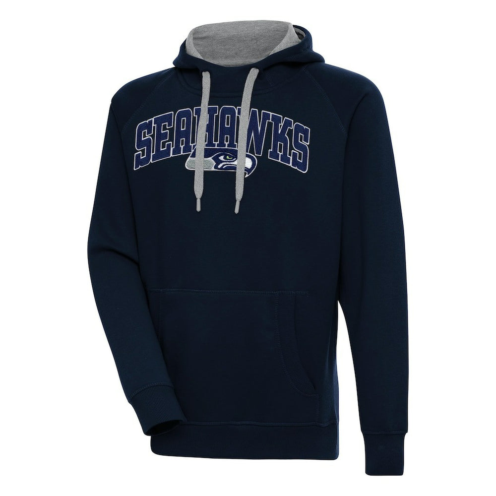 Seattle Seahawks Antigua Victory Pullover Hoodie - College Navy - NFL